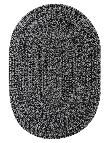 Braided Rug - Black (Ultra Dorable), 27' X 45' (Oval)