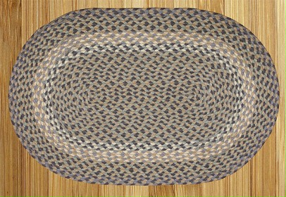 Braided Rug - Blue/Natural, 20' X 30' (Oval)