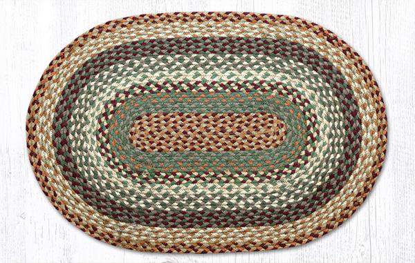 Braided Rug - Buttermilk/Cranberry, 27' X 45' (Oval)