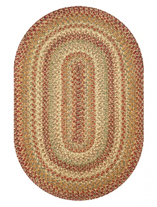 Braided Rug - Harvest, 27 X 45  (Oval)