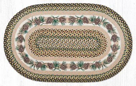 Braided Rug - Needles & Cones, 27' X 45' (Oval)