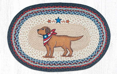 Braided Rug - Yellow Lab, 20' X 30' (Oval)