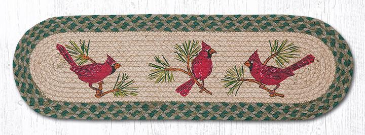Braided Stairtread - Cardinals, 8' X 27' (Oval)