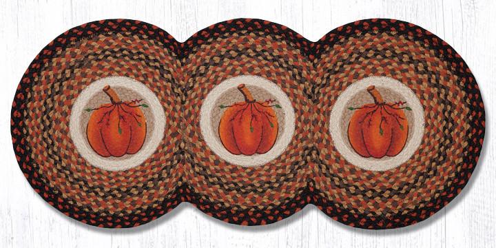 Braided Tablerunner - Harvest Pumpkin, 15' X 36' (Tricircle)