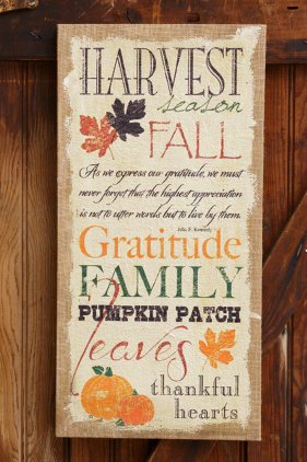 Burlap Wall Decor - Harvest