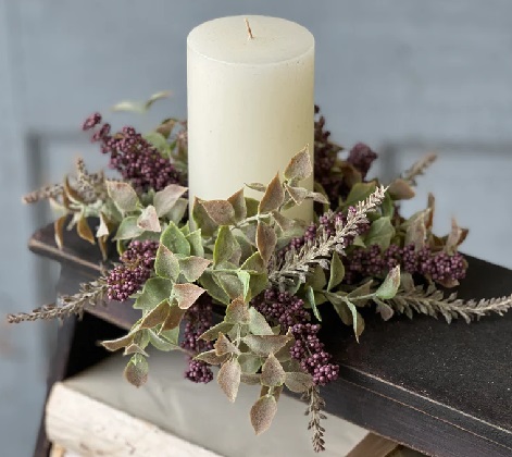 Candle Ring - Autumn Herbs 10', Plum