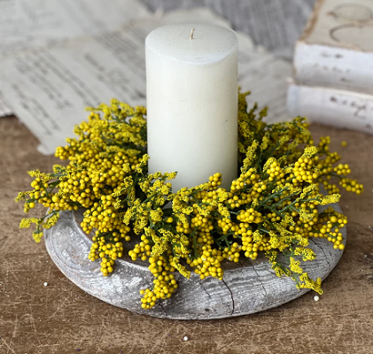Candle Ring - Evensong Berries 10', Yellow