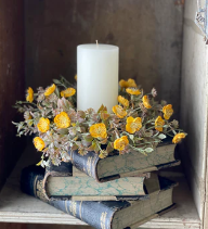 Candle Ring - Julep Blooms 11', Mustard