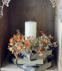 Candle Ring - Julep Blooms 11', Pumpkin