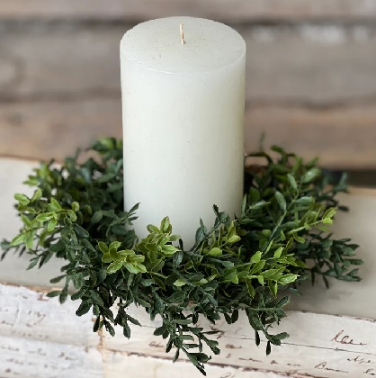 Candle Ring - New England Boxwood 8'