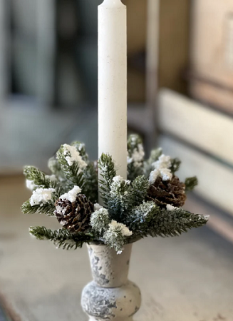 Candle Ring - Snowy Mini Cone 1'