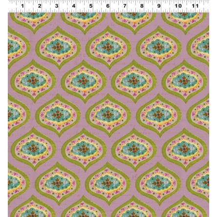 Clothworks - Bohemian Chic - Medallions, Light Eggplant