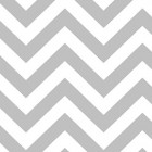 Clothworks - Brother Sister - Chevron, White/Dark Taupe