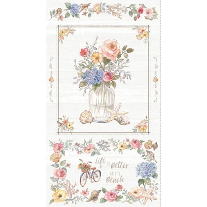 Clothworks - Coastal Cottage - 24' Beach Panel, Multi