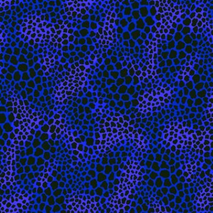 Clothworks - Earth Song - Leopard Spots, Royal Blue