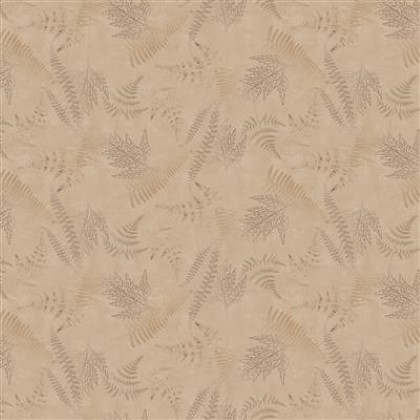 Clothworks - En Bleu - Ferns, Light Caramel