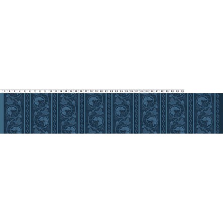Clothworks - Everything Blue II - Floral & Stripe, Navy/Blue