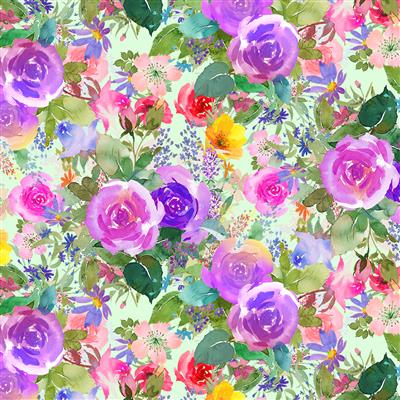 Clothworks - Flower Shop - Digital Bouquets, Purple