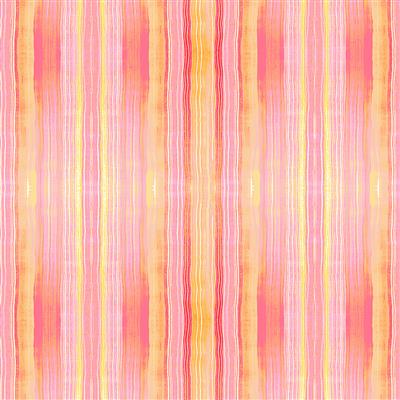 Clothworks - Flower Shop - Watercolor Stripe, Orange