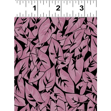 Clothworks - French Connections - Leaves, Light Raspberry