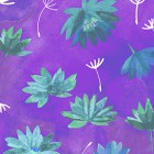 Clothworks - Good Vibes - Water Lilies, Purple