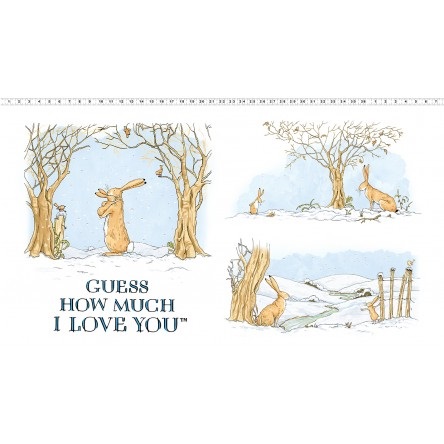 Clothworks - Guess How Much I Love You 2020 - 24' Panel, White/Metallic