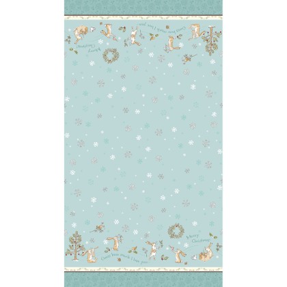Clothworks - Guess How Much I Love You 2026 - Double Border, Teal