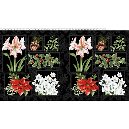 Clothworks - Holidays Remembered - 24' Panel, Black