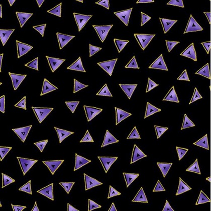 Clothworks - LB Basic Triangle - Gold Metallic, Black