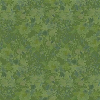 Clothworks - Poppy Dreams - Tonal Foliage, Olive
