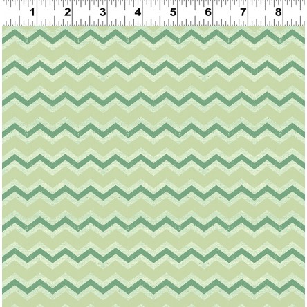 Clothworks - Snarky Cats - Chevron, Light Olive