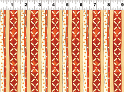 Clothworks - Tangier - Repeating Stripe, Brick