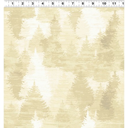 Clothworks - Wild and Free - Lodge Tree Collage, Dark Butter