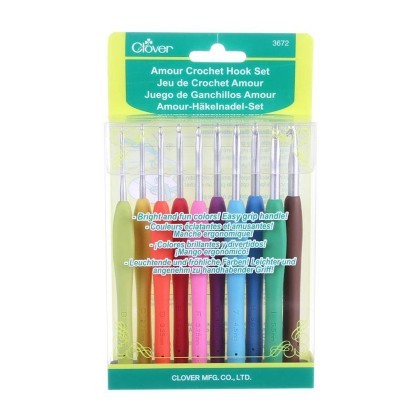 Clover - Crochet Hook Set - Steel - 10 Various Sizes
