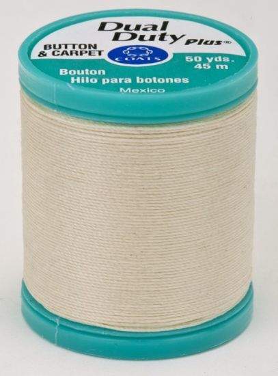 Coats & Clark - Button & Craft Thread- 50 yds; Cream