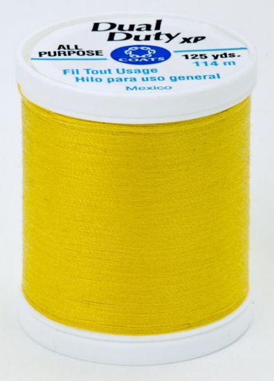 Coats & Clark Thread - All Purpose Dual Duty XP - 125 yds, Bright Sun Yellow