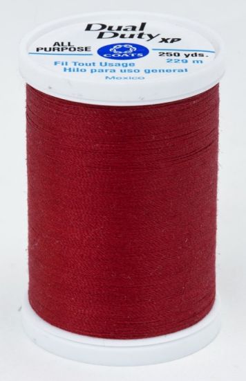 Coats & Clark Thread - All Purpose Dual Duty XP - 250 yds, Red Cherry