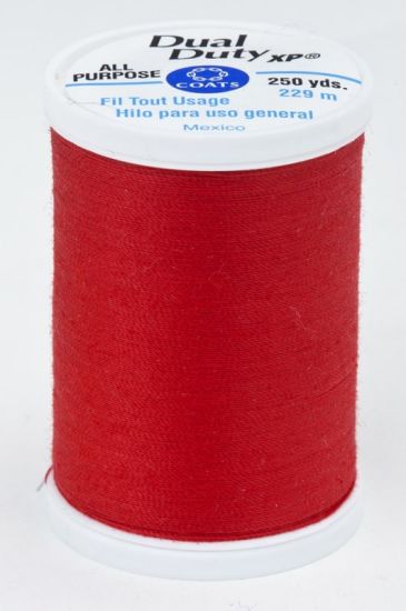 Coats & Clark Thread - All Purpose Dual Duty XP - 250 yds, Red Geranium