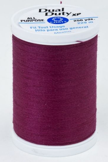 Coats & Clark Thread - All Purpose Dual Duty XP - 250 yds, Red Plum