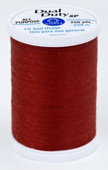 Coats & Clark Thread - All Purpose Dual Duty XP - 250 yds, Rustana Red