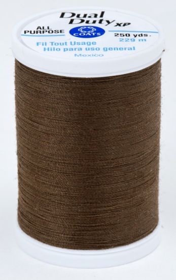 Coats & Clark Thread - All Purpose Dual Duty XP - 250 yds, Seal Brown