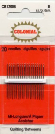 Colonial Needles - Quilting/Betweens - Size 8 - 20 Count