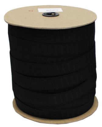 Conrad Jarvis Elastic - 1' Non-Roll Woven - Black