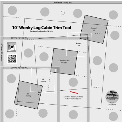 Creative Grids - Quilt Ruler - 10' Wonky Log Cabin Trim Tool