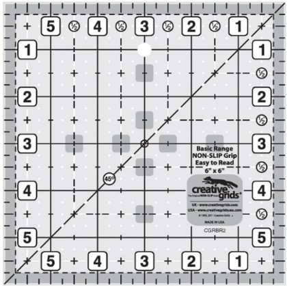 Creative Grids - Quilt Ruler - Basic Range 6' Square