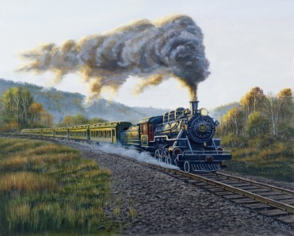 David Textiles - 36' Exclusive Panels - Train, Multi
