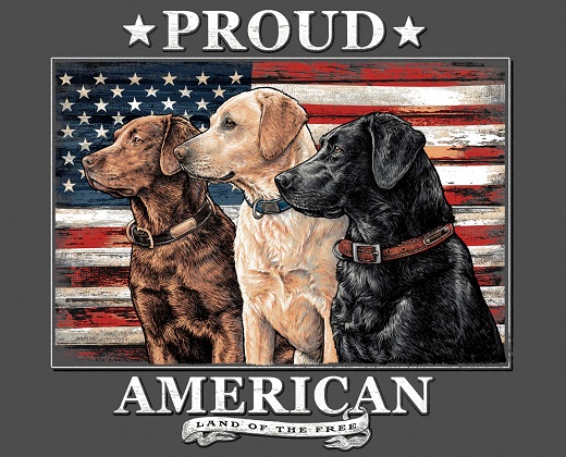 David Textiles - Exclusive Panels - 36' Proud American Dog Panel, Multi