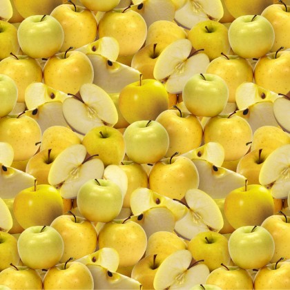 David Textiles - Foust Exclusives - Golden Delicious Apple Slices, Multi