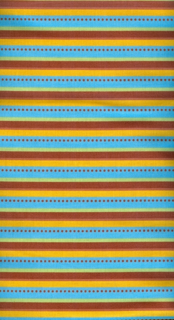 David Textiles - Lion Safari - Vertical Stripe, Blue/Gold