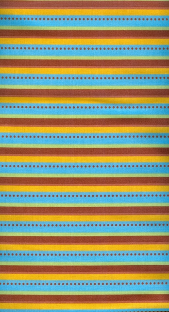 David Textiles - Lion Safari - Vertical Stripe, Blue/Gold
